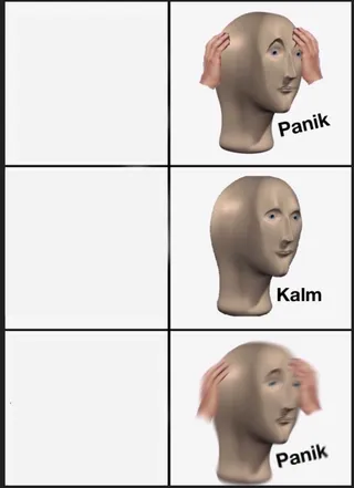 Panik Kalm Panik blank meme template